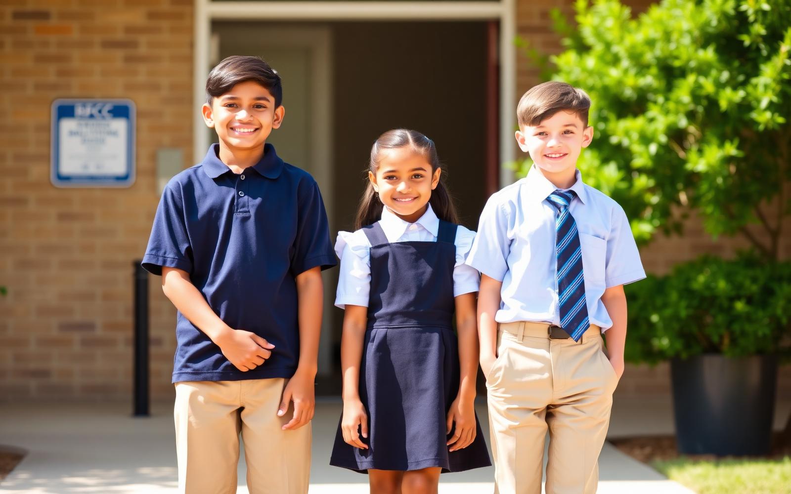 Students wearing Sentra school uniforms